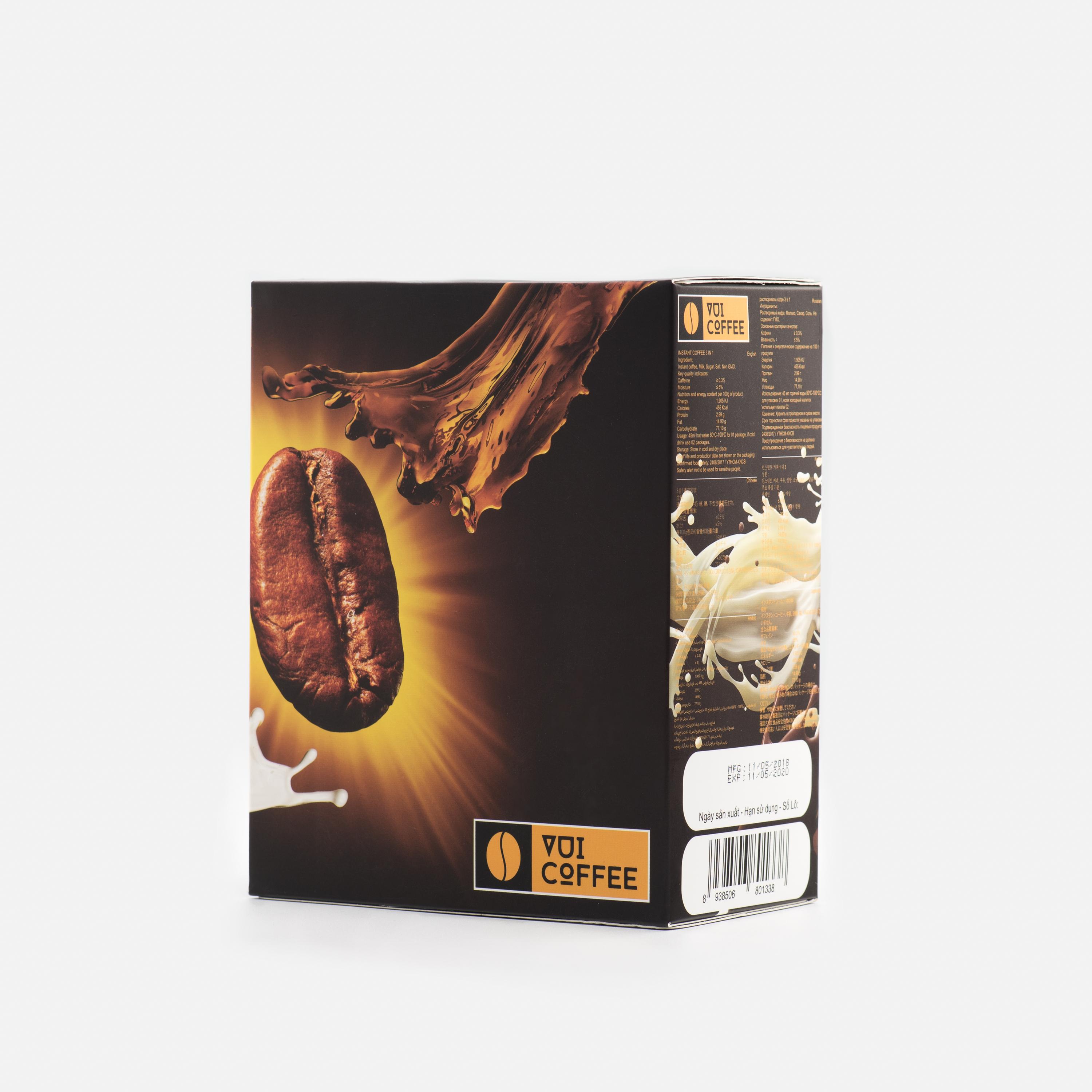 Cà Phê Hòa Tan 3in1 Vuicoffee ( gu cà phê sữa)