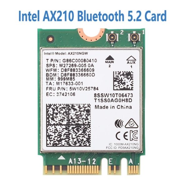 Bảng giá Bộ Chuyển Đổi WiFi 6E Intel AX210 Bluetooth 5.2 3000Mbps 802.11ax 2.4Ghz/5Ghz/6Ghz AX210NGW Wi-Fi 6 Phong Vũ