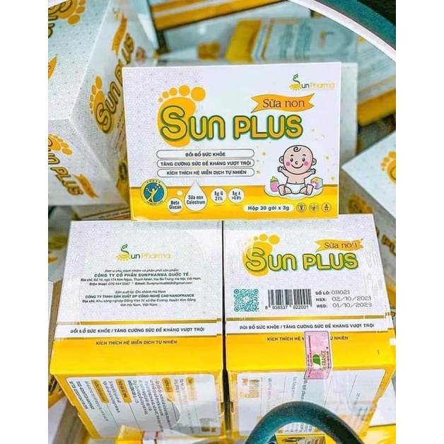 [Chính Hãng]Sữa Non Sunplus Bé Ăn Ngon, Tăng Cân, Ngủ Sâu Giấc Không Ốm Vặt Tăng Sức Đề Kháng Hộp 30 gói