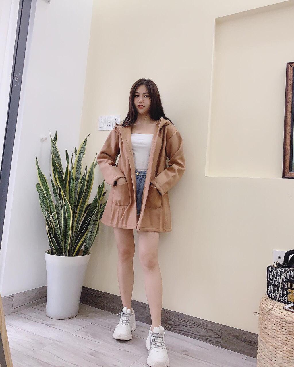 Áo khoác có nón tai gấu siêu cute