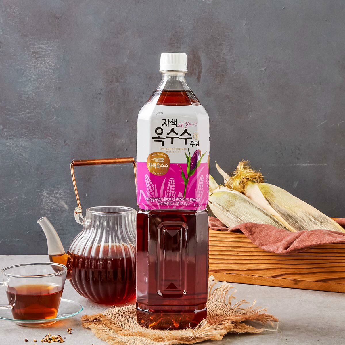 Trà râu bắp thanh nhiệt hàn quốc 1,5 lít