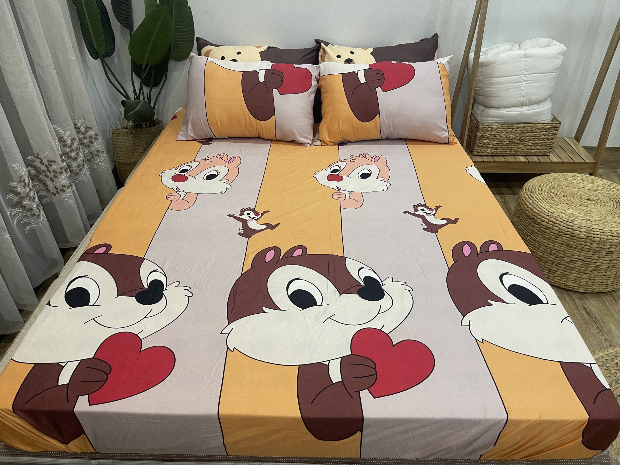 Bộ ga gối 3 món 1m6 1m8 2m2
