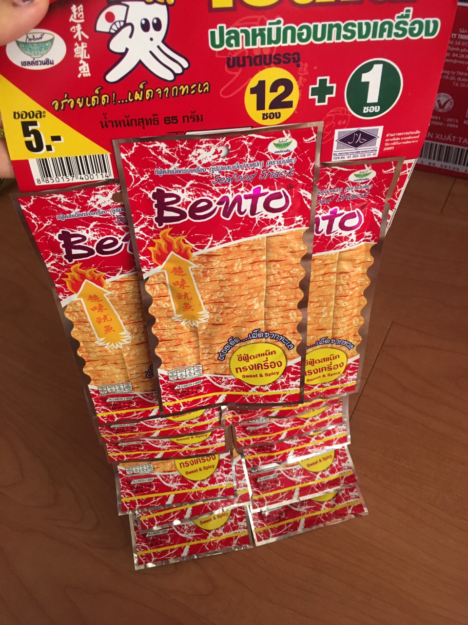 [HCM]Set 5 Gói Mực Bento Thái Lan 6g