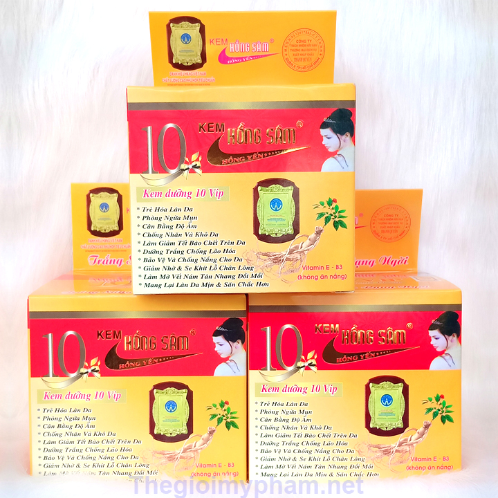 Kem Dưỡng Trắng Da Hồng Sâm Vip10 30g