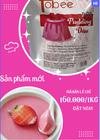 Plan Thơm Ngon- BỘT PUDDING TOBEE 1KG- Nhiều vị