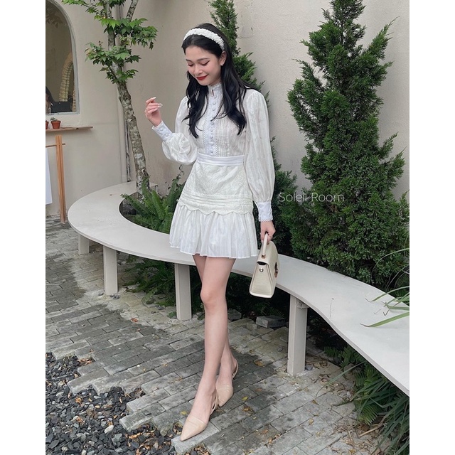 Váy trắng dáng đuôi cá eo tôn dáng CINDY DRESS