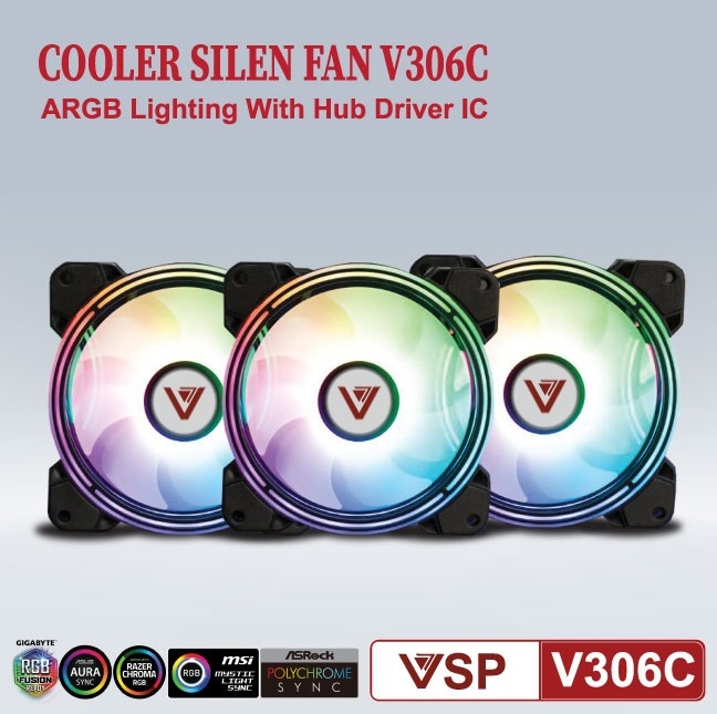 Bộ Kit 3 Fan V304C , V306C FULL LED ARGB ( Chính hãng )