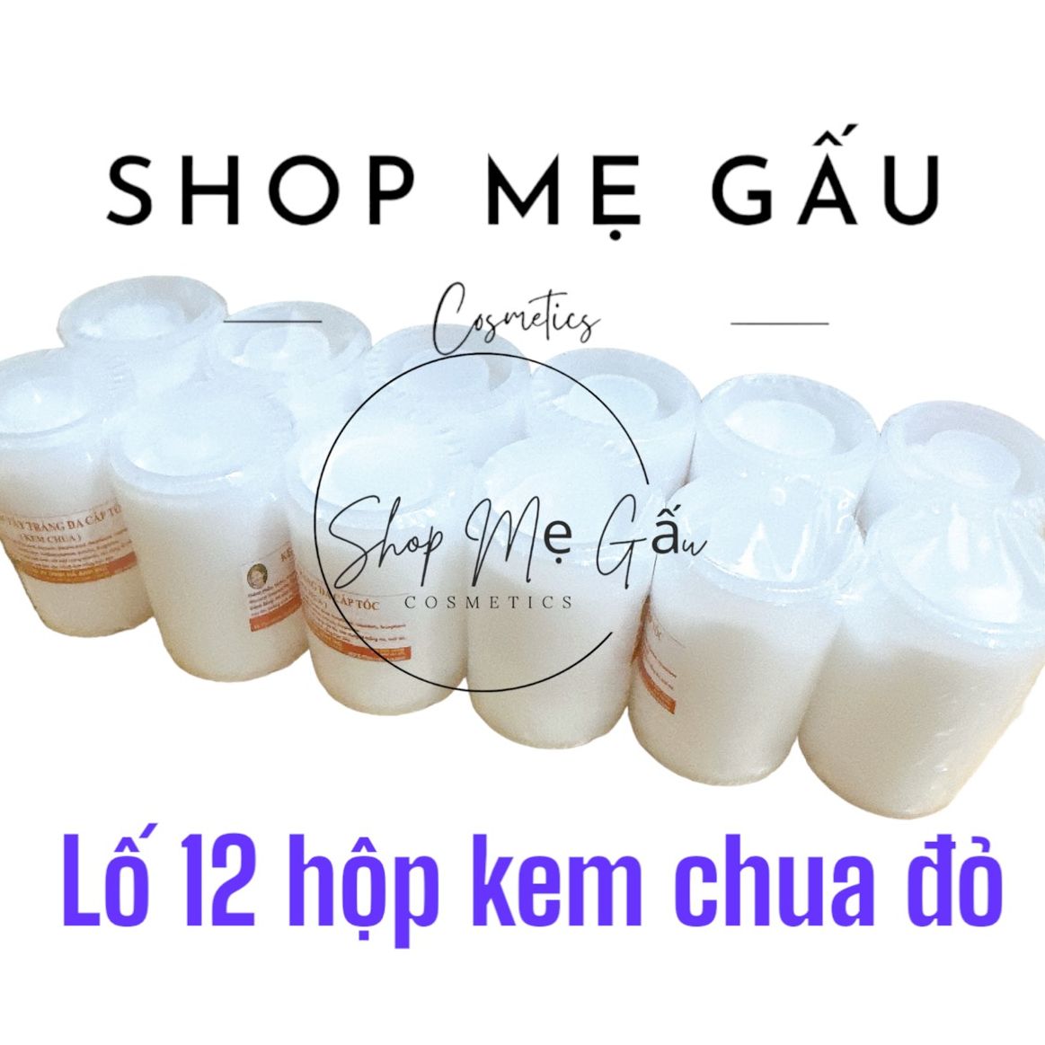 Sỉ lố 12 hộp kem chua đỏ kích trắng da