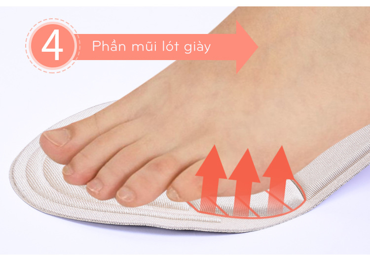 Sét 2 miếng lót giày 4D chống rộng gót - Dành cho chị em