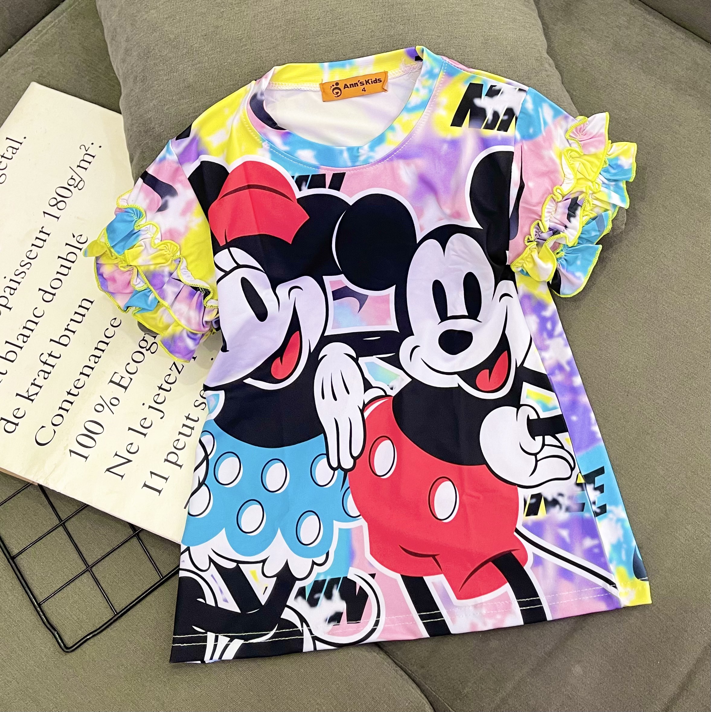 Váy bé gái, đầm bé gái 5 tuổi hình elsa, pony thun lạnh 3D cotton Jennie kids J462