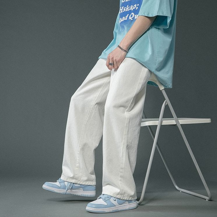 Quần jean nam xám túi hộp ống rộng quần dài nam form dáng basic dễ phối đồ city jeans