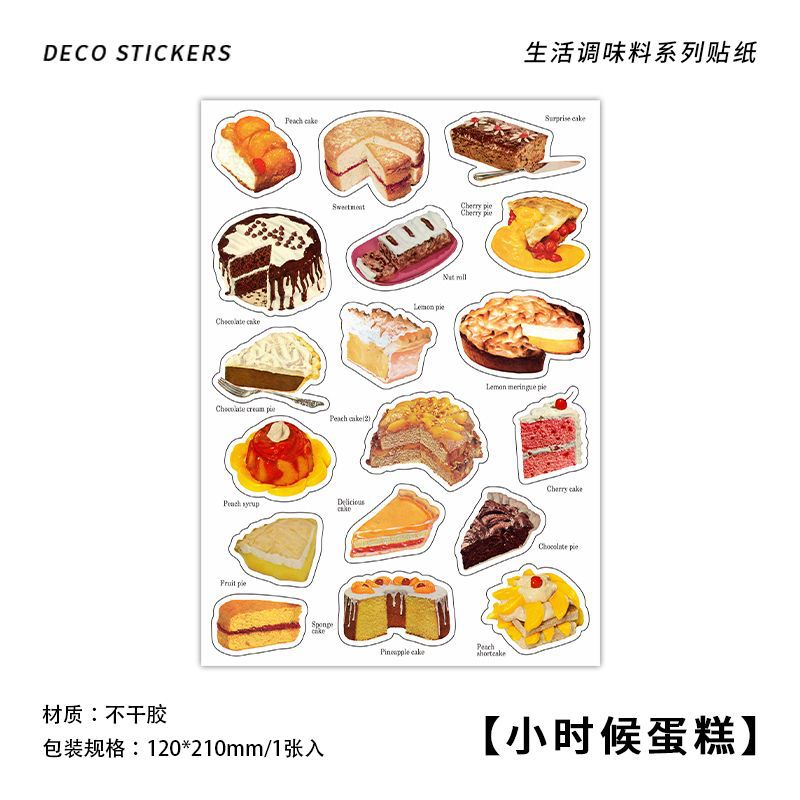 Stickers - Tờ Nhãn Dán Deco FOOD & DRINKS Trang Trí