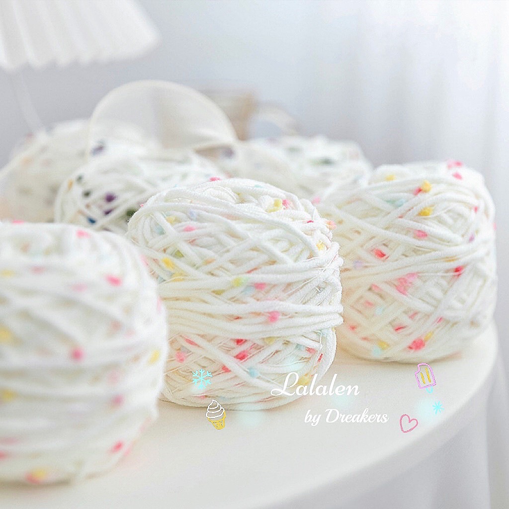 Len PomPom Dệt Kim Cuộn 100gr