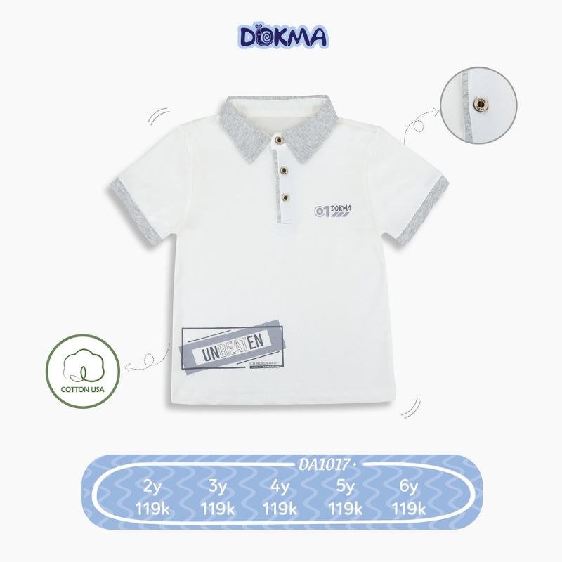 Áo polo cổ đức bé trai Dokma 2-6Y DA1348