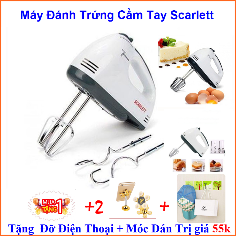 Giá bán Máy Đánh Trứng Cầm Tay Scarlett Tặng Kèm Gía Đỡ + Miếng Dán Trị Gía 55k - KIM DUNG STORE