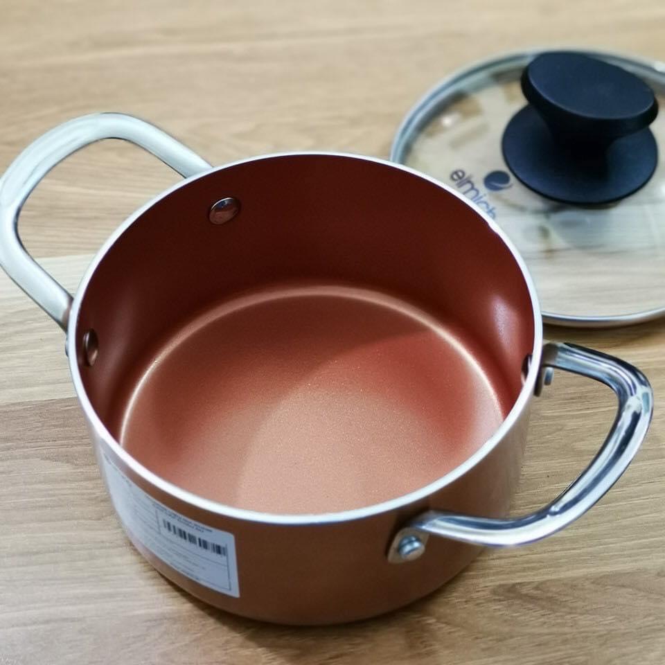 Nồi phủ sứ đáy từ Elmich Royal size 20cm (cam kết hàng chính hãng)
