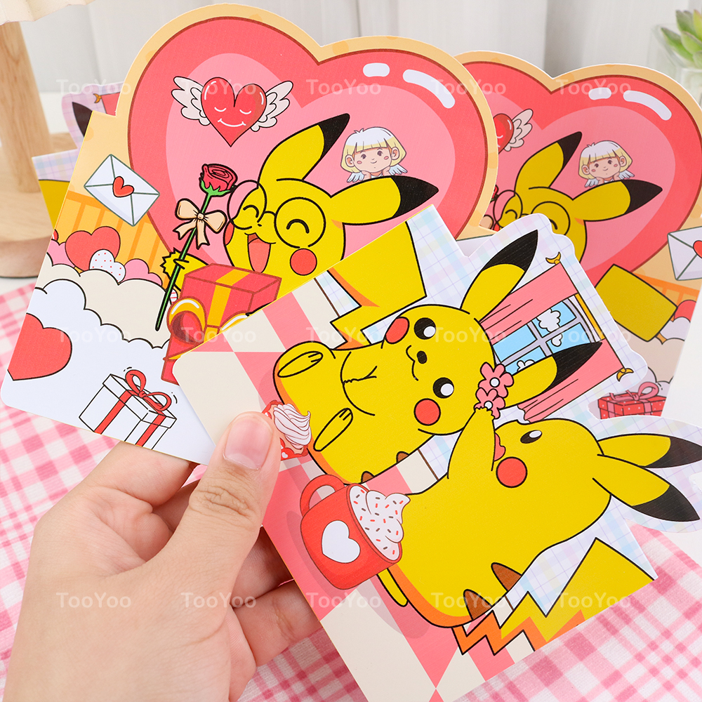 Thiệp tình yêu Pikachu dễ thương cute PK0115