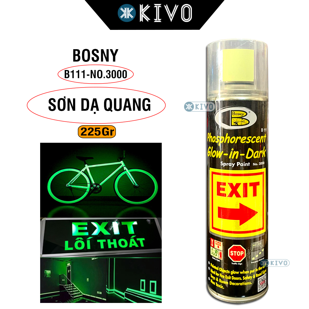 Luminous paint luminous night bosny Thailand No3000 genuine-paint fluorescent/sơn spray fluorescent-luminous paint luminous Kivo