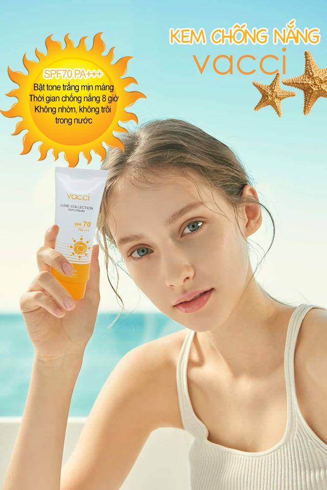 Kem Chống Nắng Vacci - Vacci Luxe Collection Sun Cream SPF 70 PA+++ (70ml)