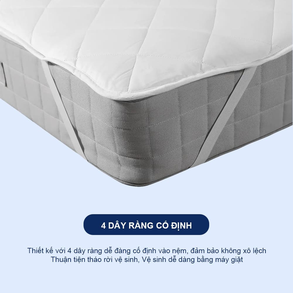 Tấm bảo vệ đệm chống thấm nước HANTEXCO (giúp bảo vệ nệm, ngăn ngừa vết bẩn, nước xuống nệm)