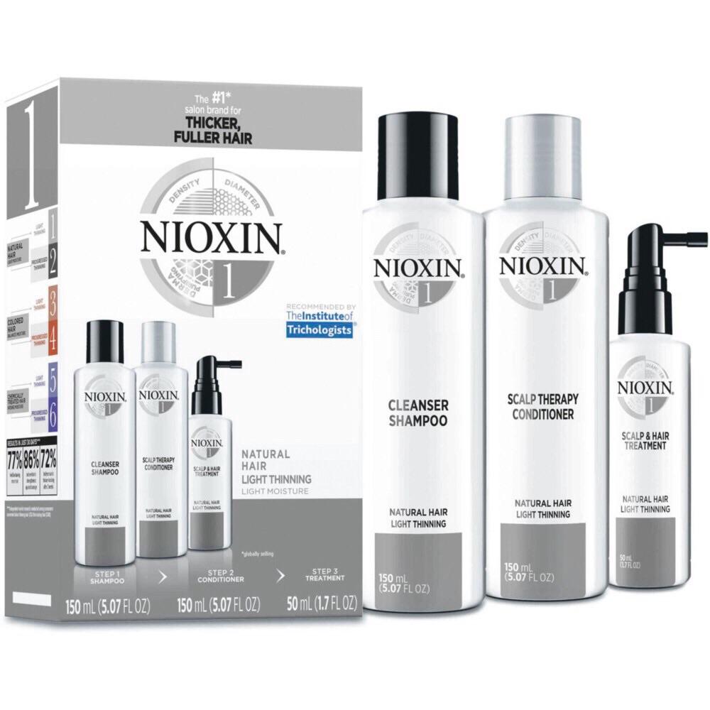Bộ dầu gội Nioxin TrialKit chống rụng tóc System 1 150ml 2019 (Natural Hair)