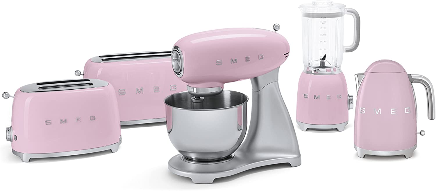 [Trả góp 0%][Hàng nội địa Đức] MÁY NƯỚNG BÁNH MỲ SMEG TOASTER TSF01 (blue mint hồng)