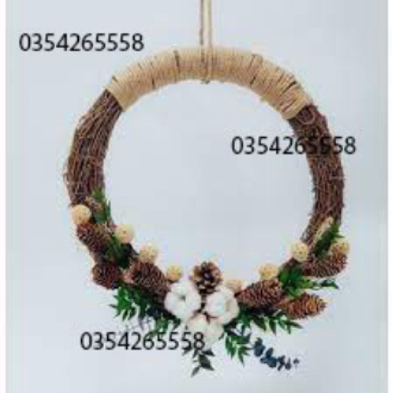 Vòng cỏ bện handmade-trang trí decor