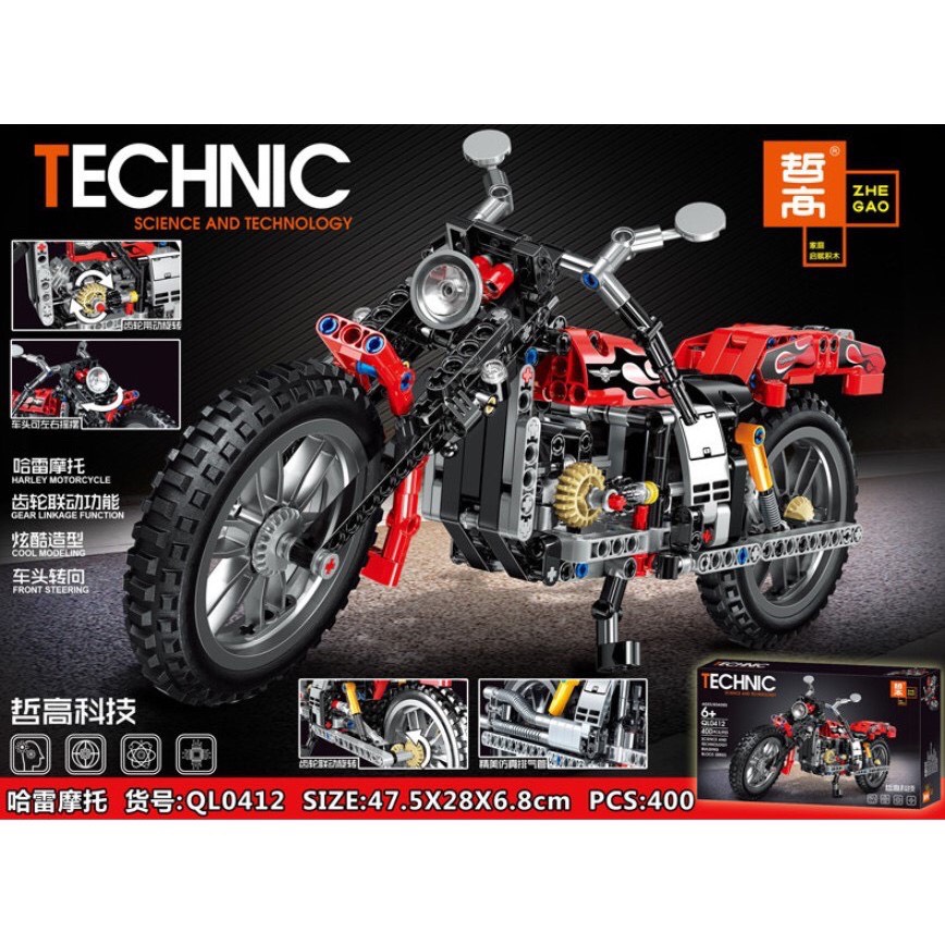 [HCM]LEGO Xe Máy Phân Khối Lớn Lắp Ráp Harley Davidson QL0142