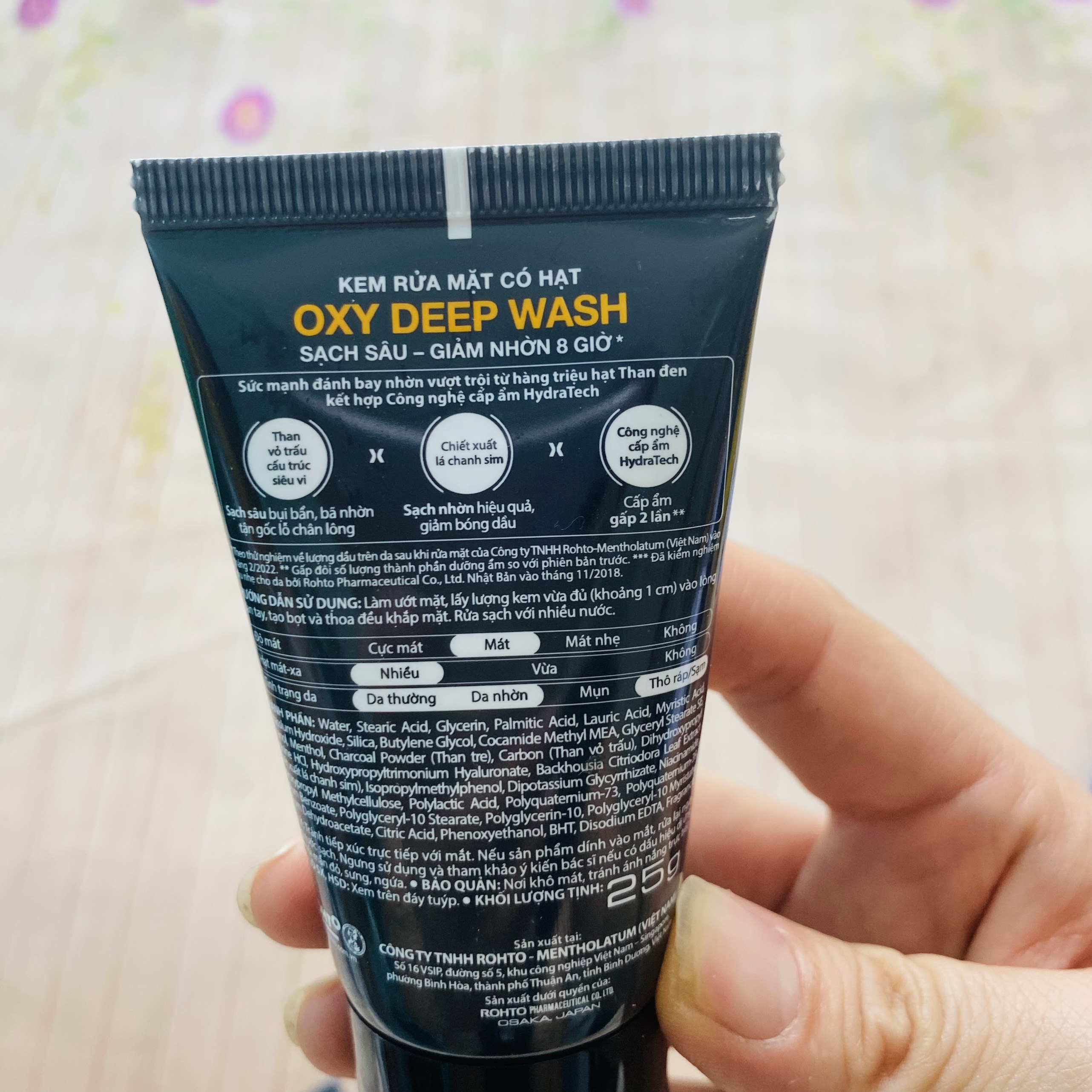 Combo 3 tuýp sữa rửa mặt Oxy 25gam/tuýp