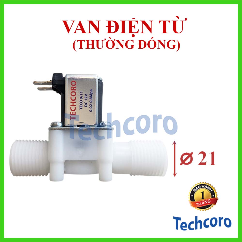 Van Điện Từ 12V phi 21/27, van nước điện từ chất lượng cao