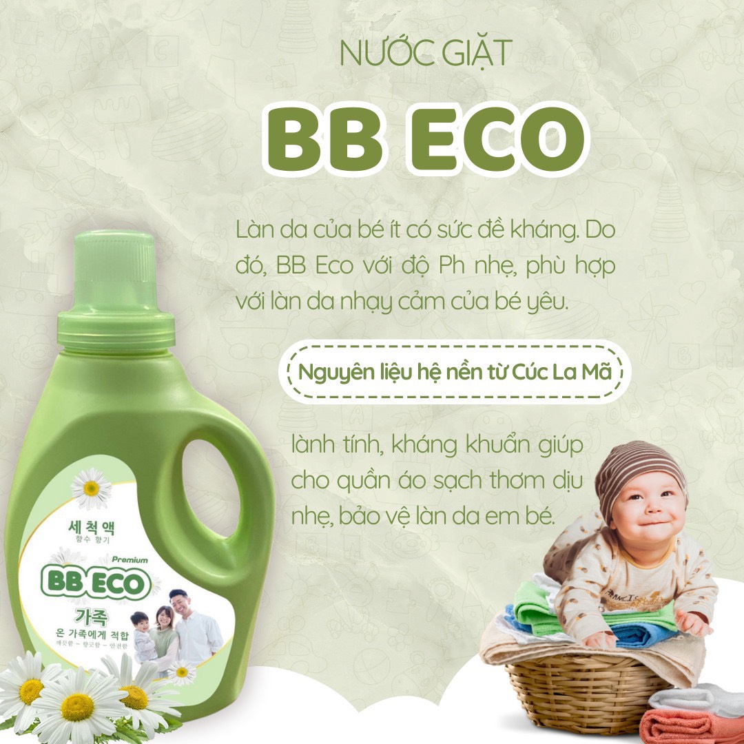 Nước giặt hữu cơ BB ECO thế hệ mới