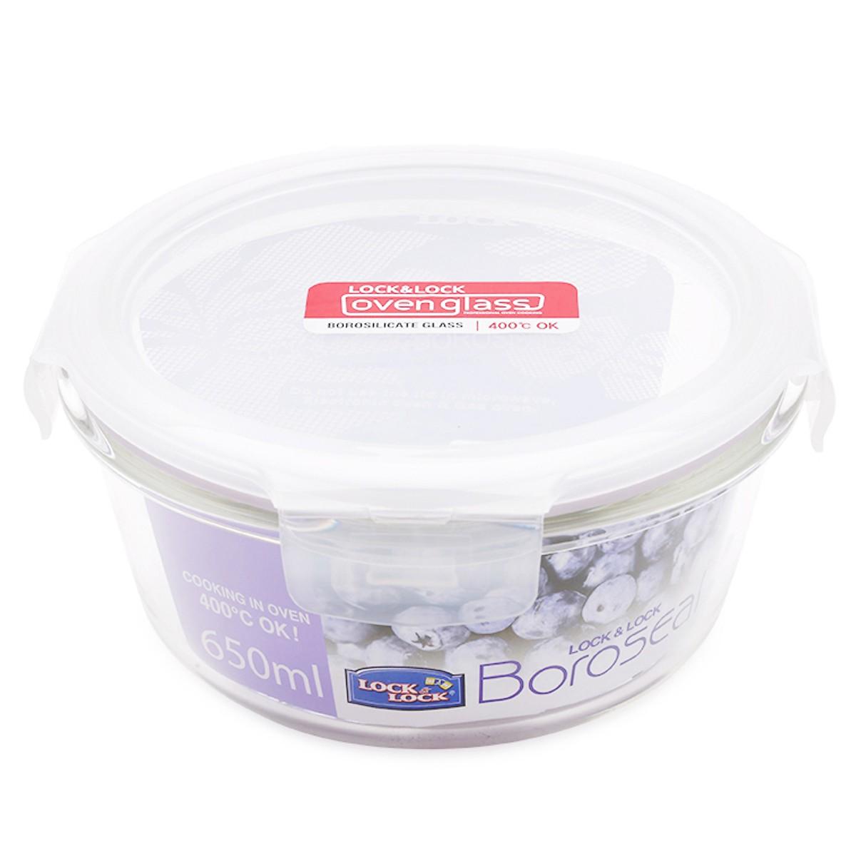 [HCM]Hộp thuỷ tinh Lock & Lock tròn 650ml