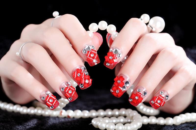 Bộ 24 Móng tay giả , nail giả A71 ( kèm keo dán móng tay )