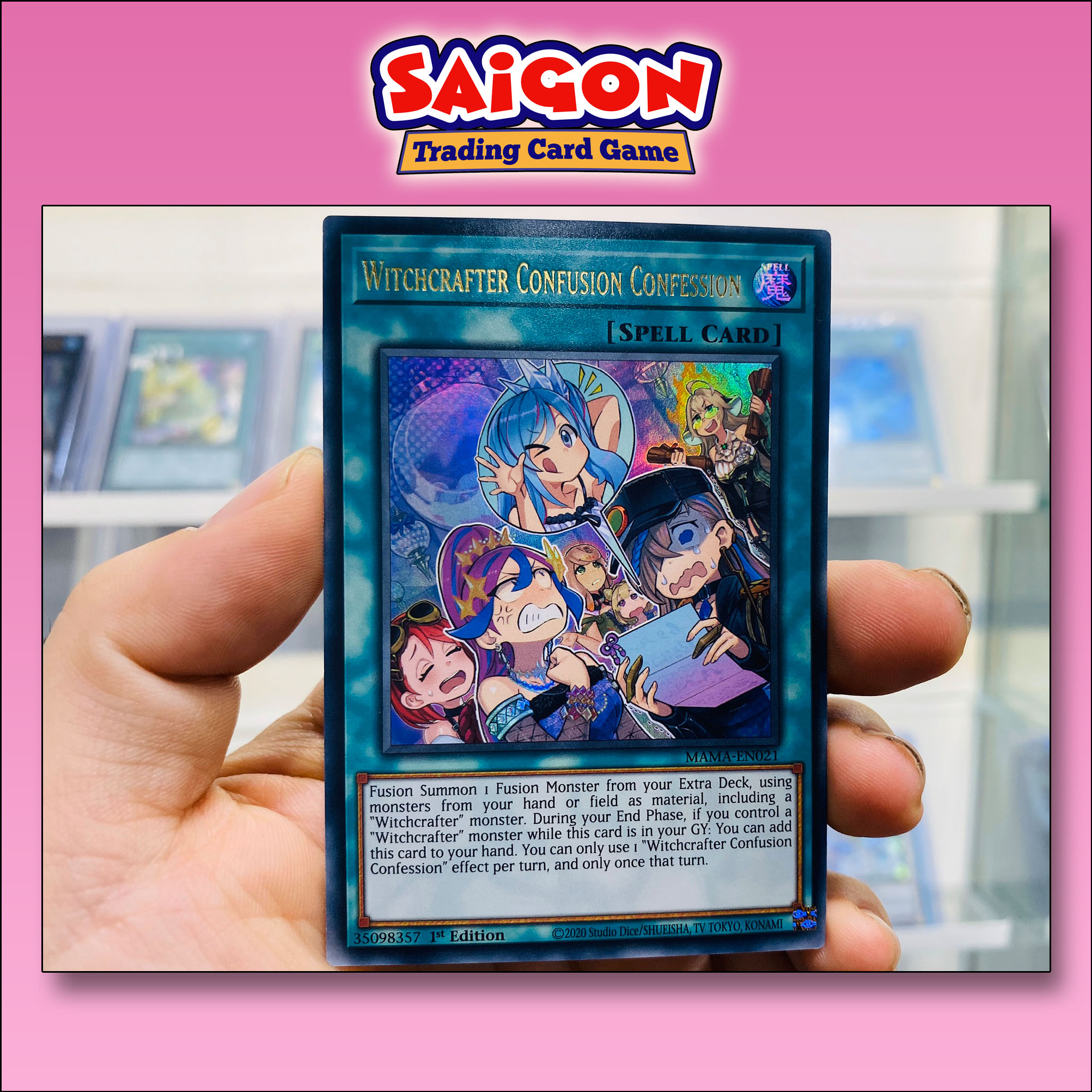 Thẻ bài yugioh mã mama-en021 - witchcrafter confusion confession - ultra rare - 1st edition