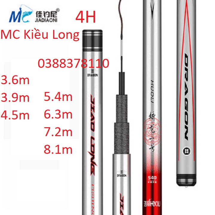 Cần câu cá mc kiều long 4h chính hãng, tặng kèm 1 ngọn phụ