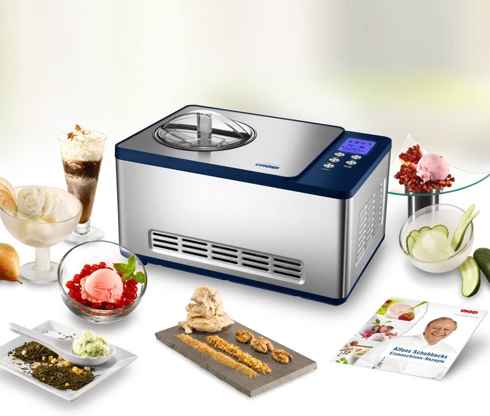 Unold ice cream maker gusto 48845 / 48818 / 48895 - fully automatic self cooling - 180w electric compressor - 2l bowl - ready in 30 minutes