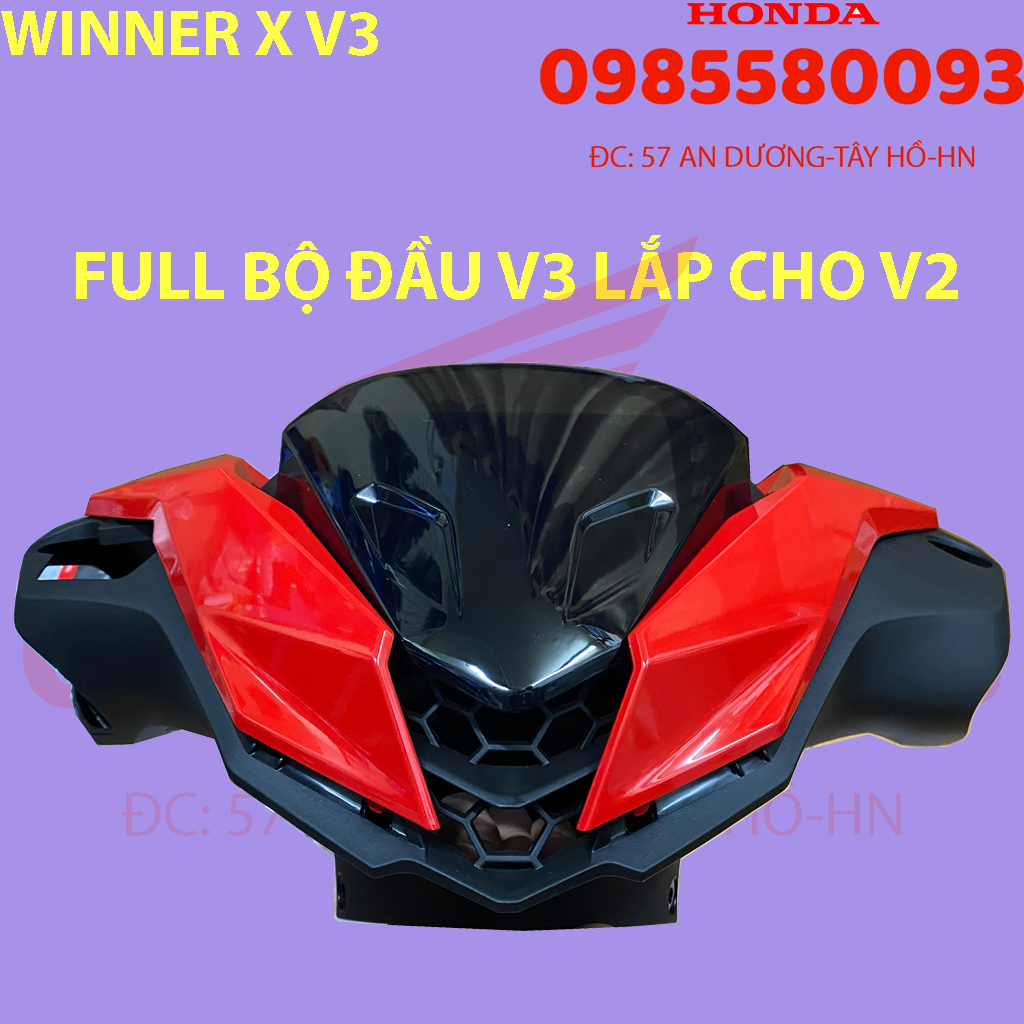 Bộ đầu đèn và đế nạ Winner X V3