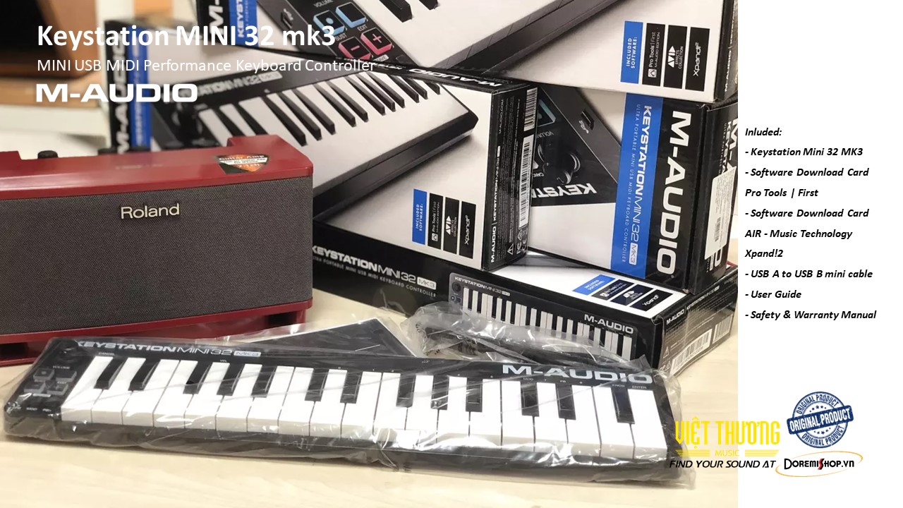[HCM]Bàn phím midi controller M-Audio Keystation MINI 32 mk3