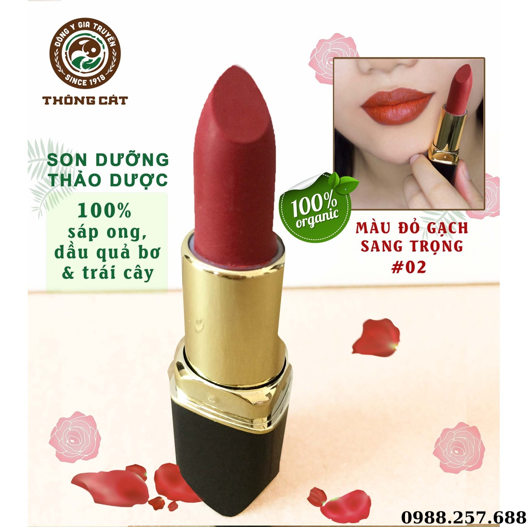 Son Dưỡng Môi Thâm Chiết Xuất Trái Cây Tự Nhiên Thông Cát - Son đổi màu dưỡng ẩm môi, mờ thâm, chống nứt và khô môi