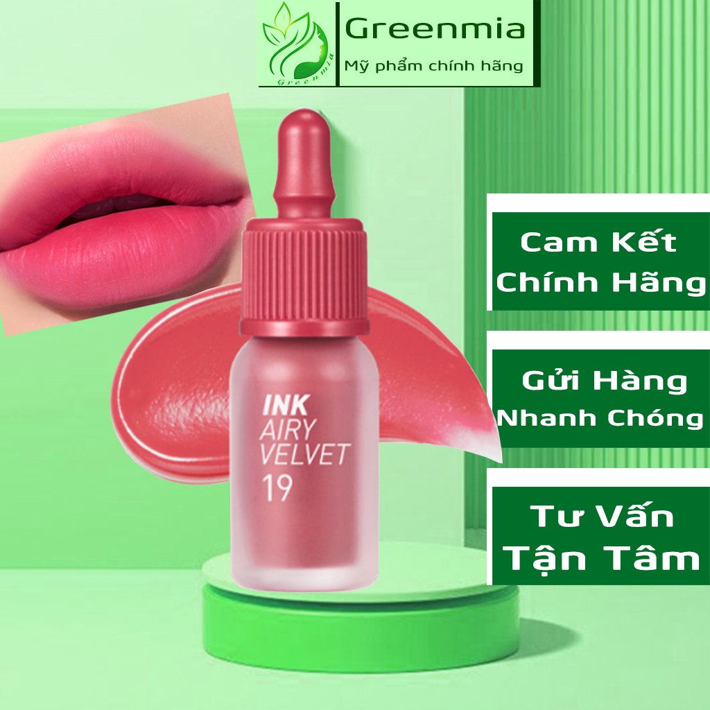 Son ink airy màu 19 elf light rose hồng sáng mlbb kem lì peripera ink airy velvet lip tint mới nhất 4g