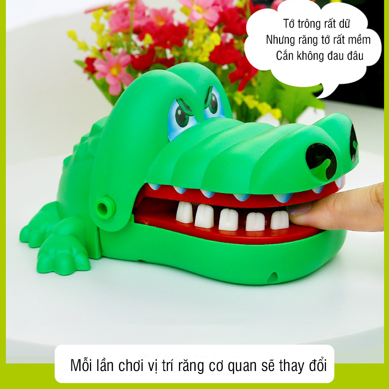 Đồ chơi khám răng cá sấu cắn tay size to