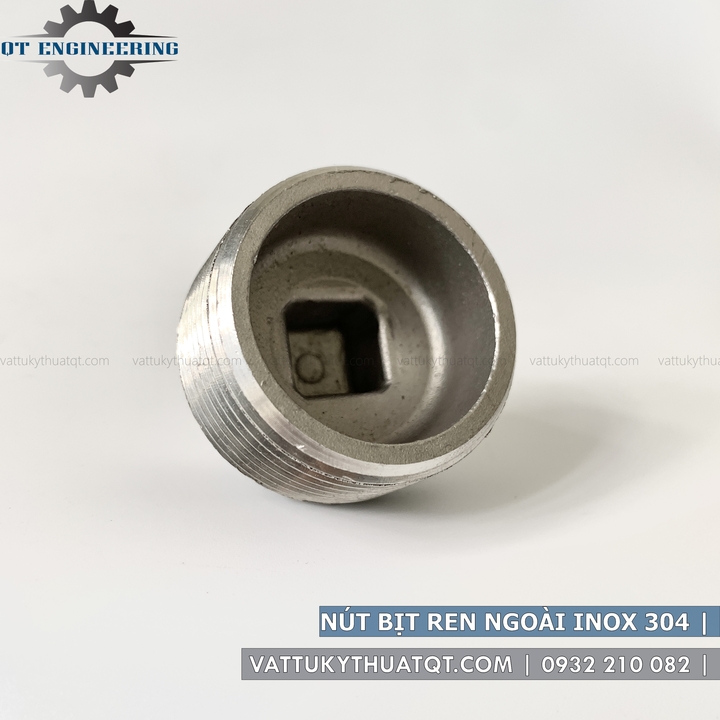 Nút Bịt Ren Ngoài Inox 304 | Phi 49,60,76 | VATTUKYTHUATQT.COM