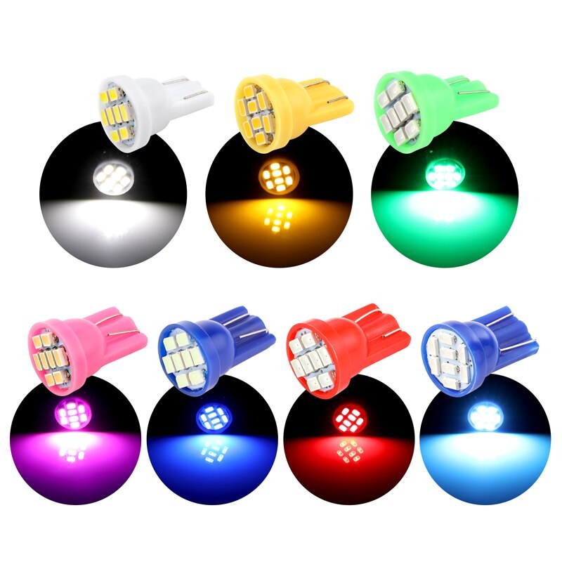 Combo 05 Đèn LED T10 8 SMD Thay Thế Cho Ôtô, Xe Máy, Gắn Mặt Đồng Hồ Xe