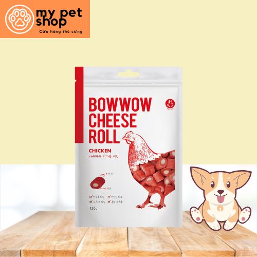 Phô mai cuộn thịt gà - 120g - bánh thưởng