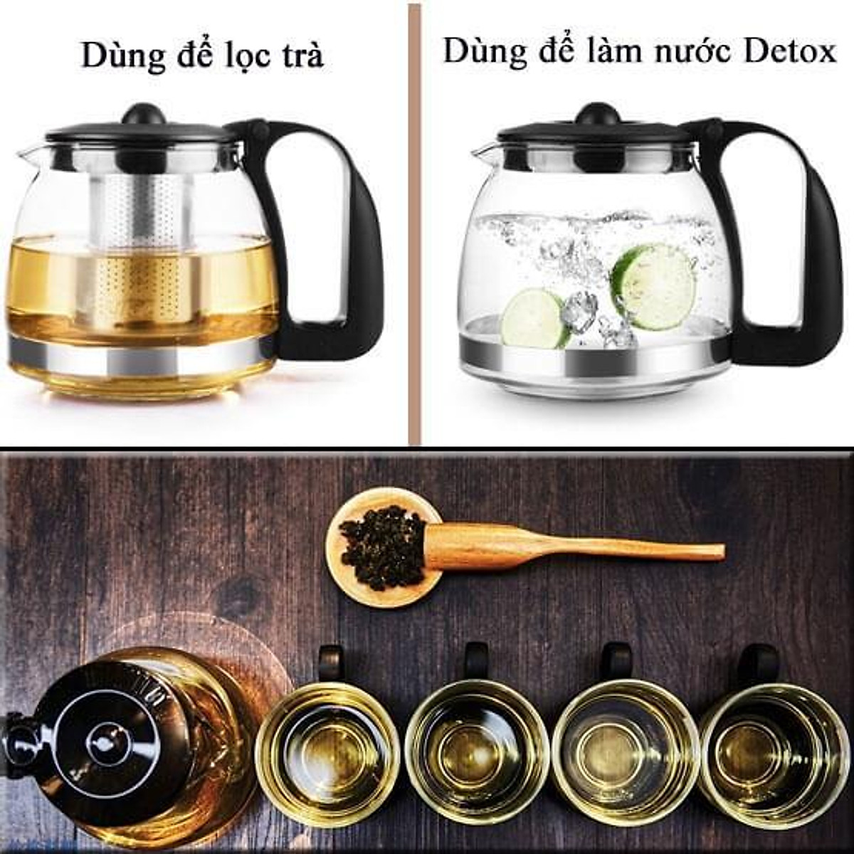 Bộ ấm chén pha trà có lõi lọc