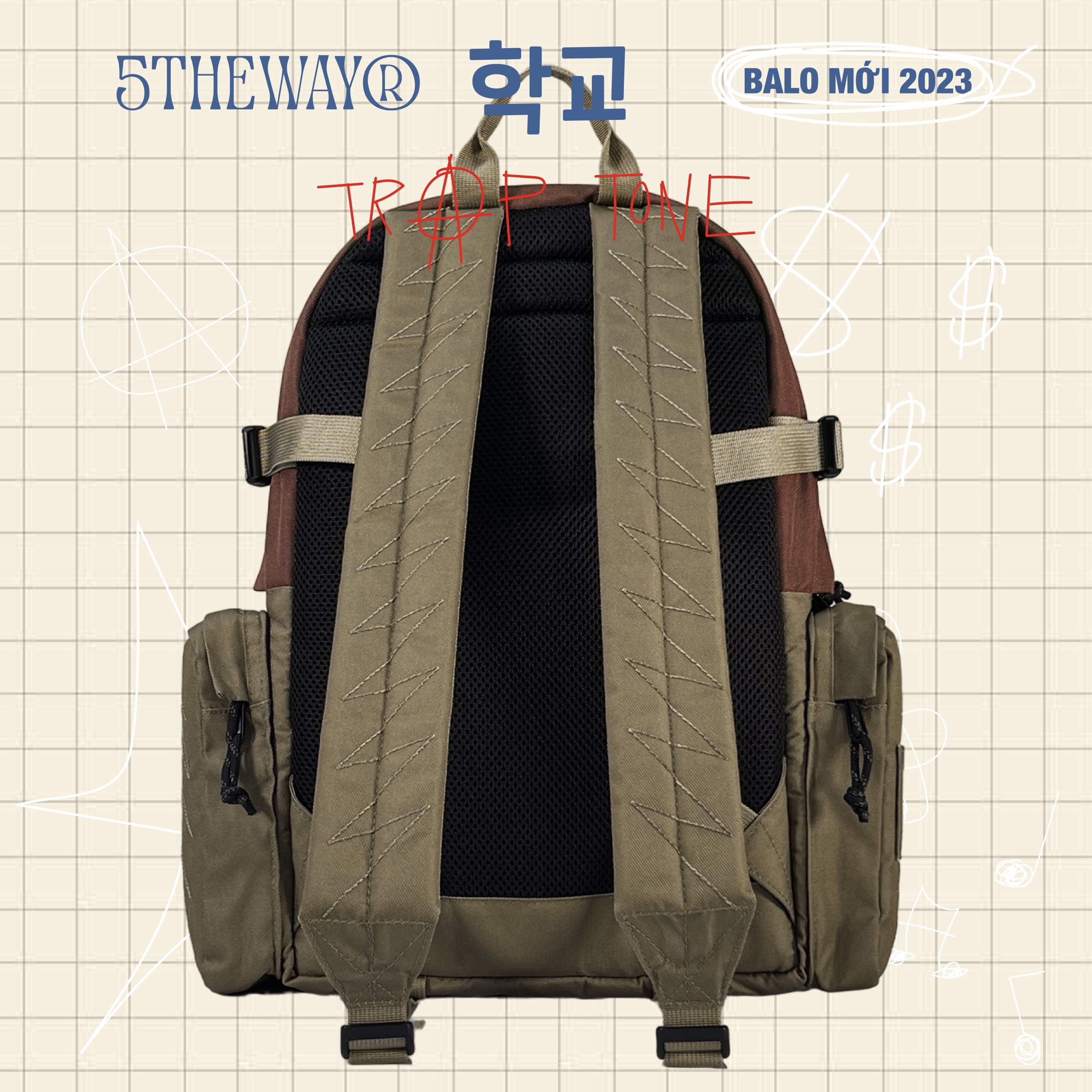 Balo 5THEWAY® 학교 TRAP TONE ROCKET BACKPACK™