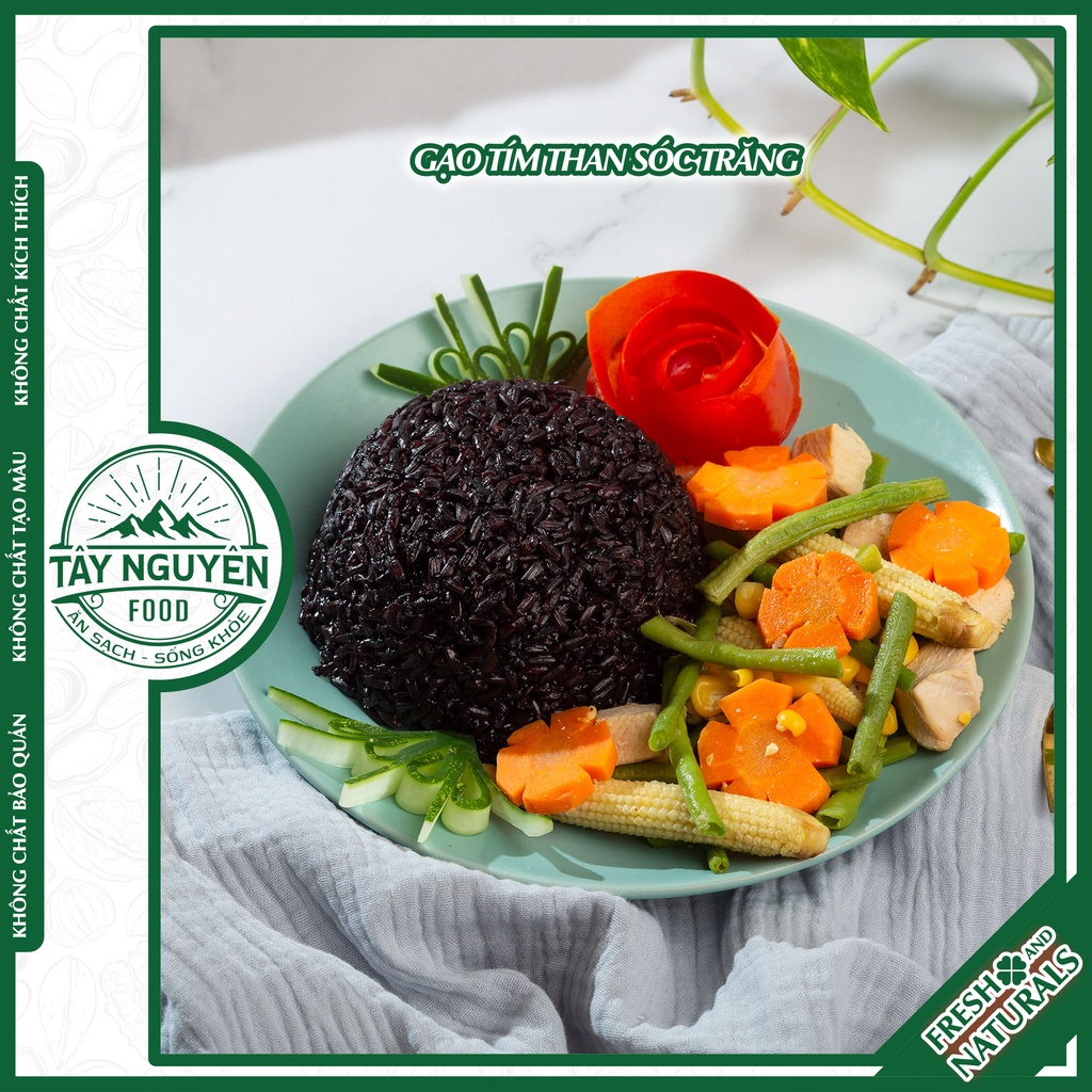 Gạo lứt tím than eat clean 1kg