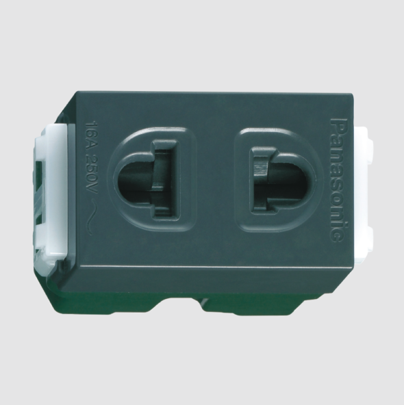 Ổ cắm đơn panasonic wev-1081sw wide công suất 16a, cắm nhanh - hàng chính hãng