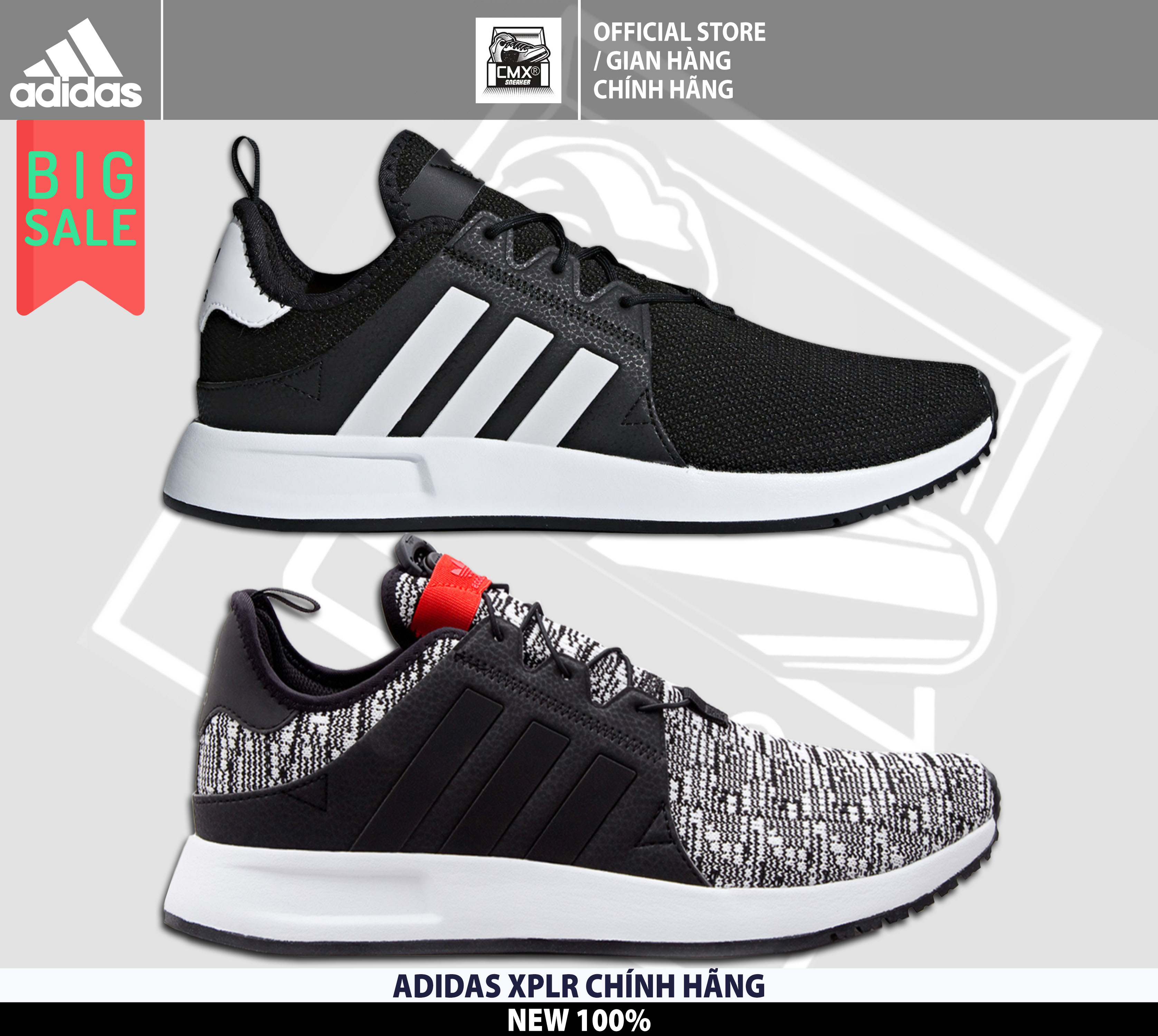 😘 [ HÀNG CHÍNH HÃNG CÓ SẴN ] Giày Adidas XPLR BLACK/WHITE & BLACK/WHITE/RED ( CQ2405 - BY9262 ) - REAL AUTHENTIC 100%