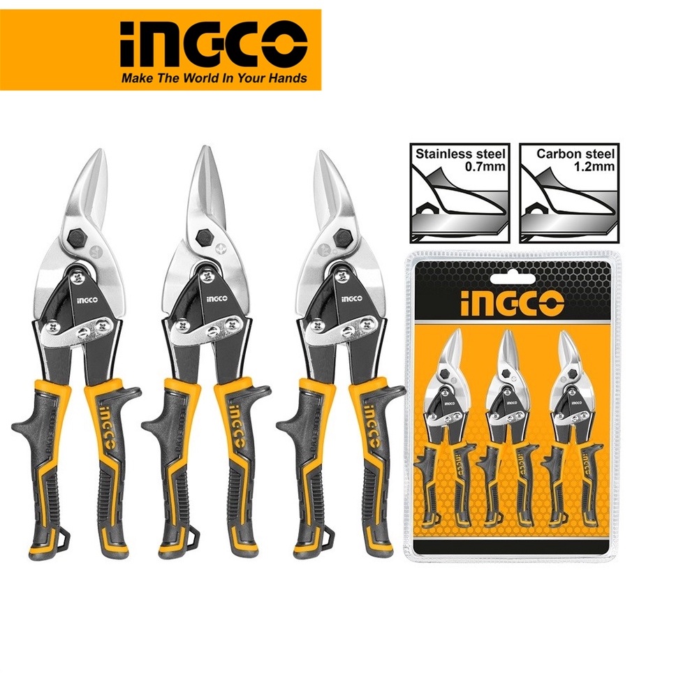Bộ 3 kéo cắt tole ingco HTSNK0110